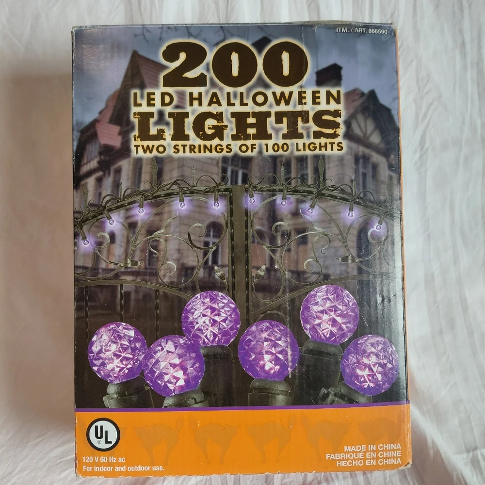 Purple LED Halloween Lights - 200 Count Indoor/Outdoor